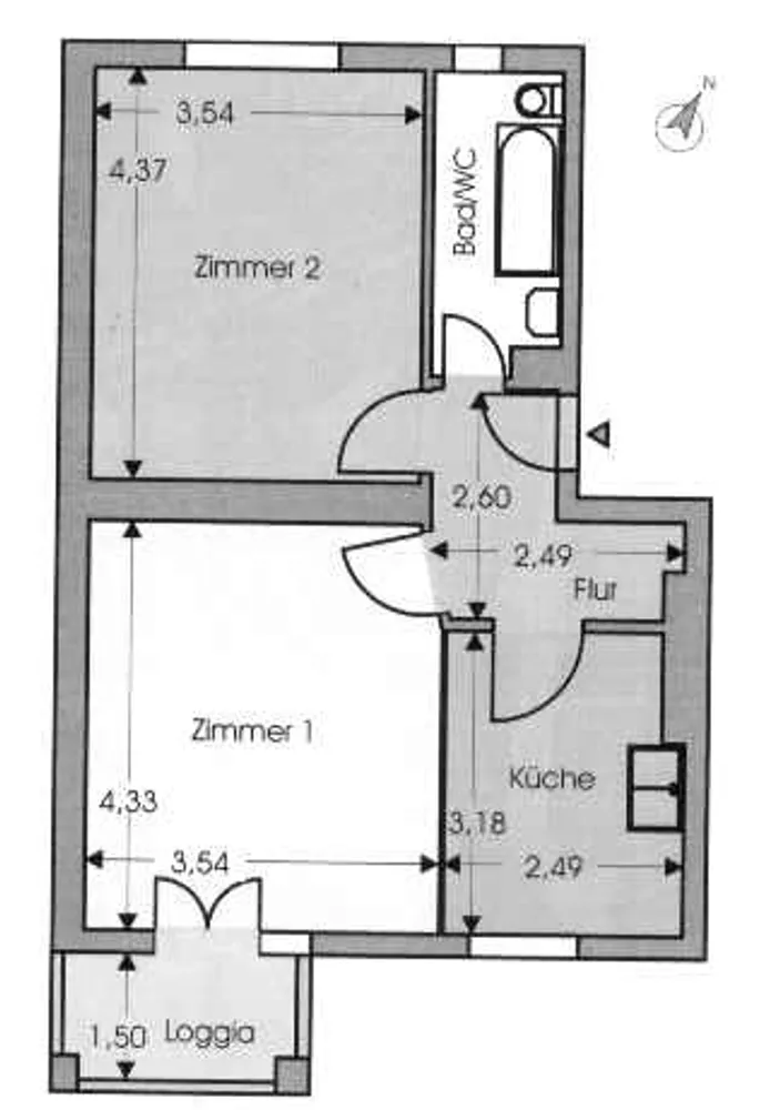 2 room apartment with 56 m² in Berlin – Photo 2