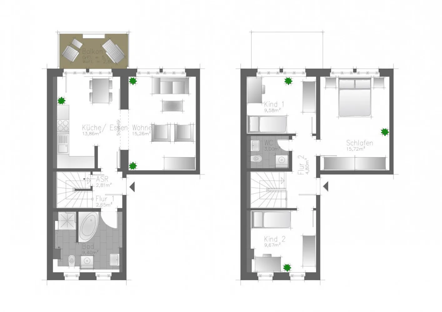 4 Zimmer Wohnung mit 95 m² in Chemnitz – Bild 2