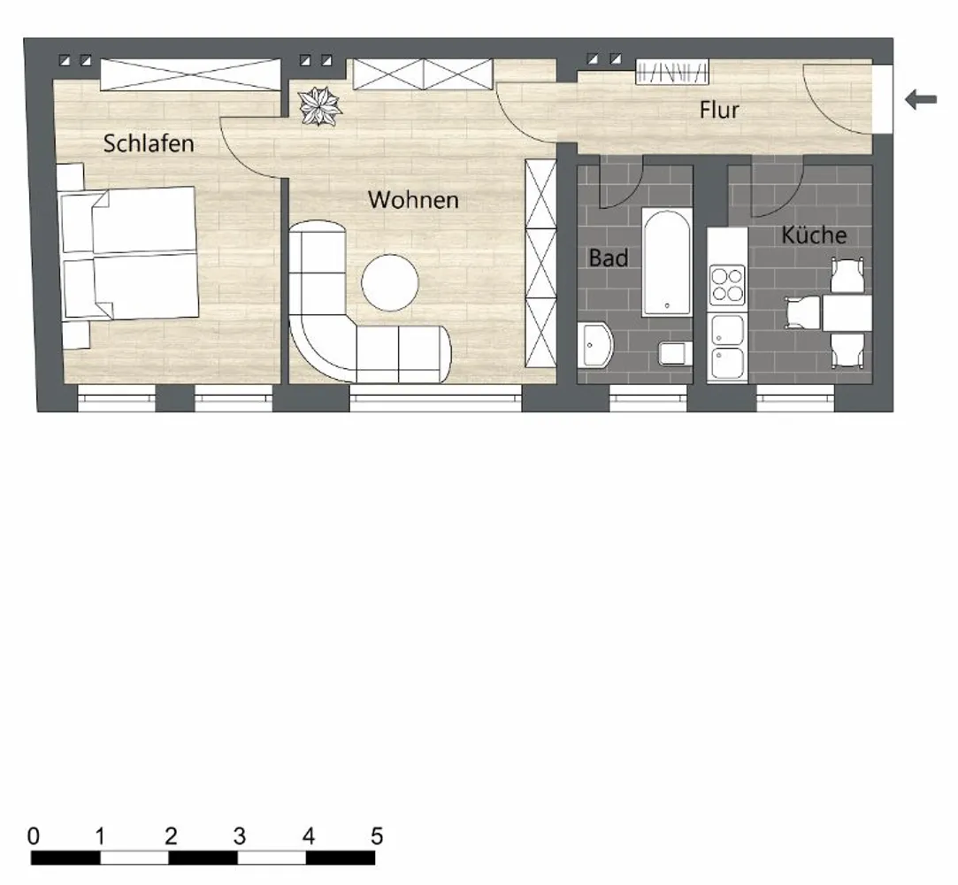 2 Zimmer Wohnung mit 56 m² in Dessau-Roßlau – Bild 7