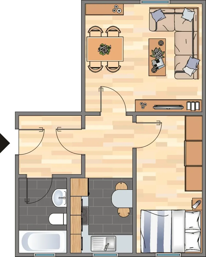 3 Zimmer Wohnung mit 54 m² in Hannover – Bild 4