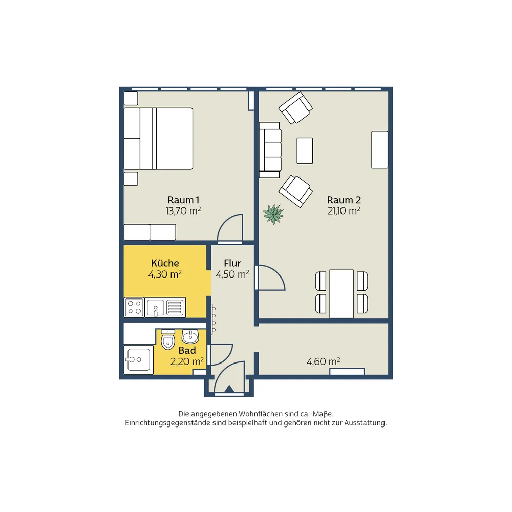 2 room apartment with 50 m² in Leipzig – Photo 3