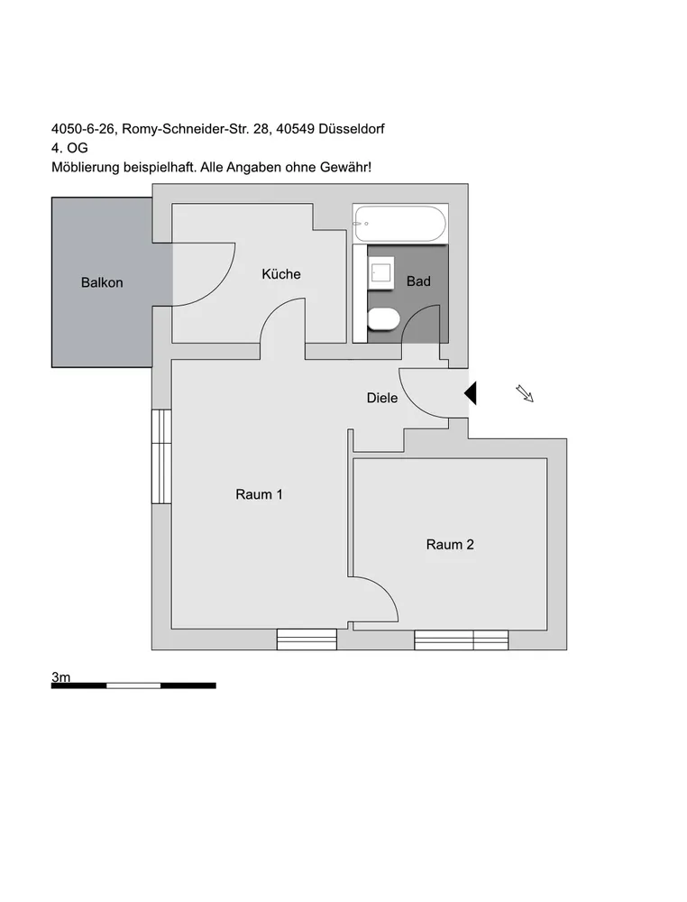 2 room apartment with 45 m² in Düsseldorf – Photo 8