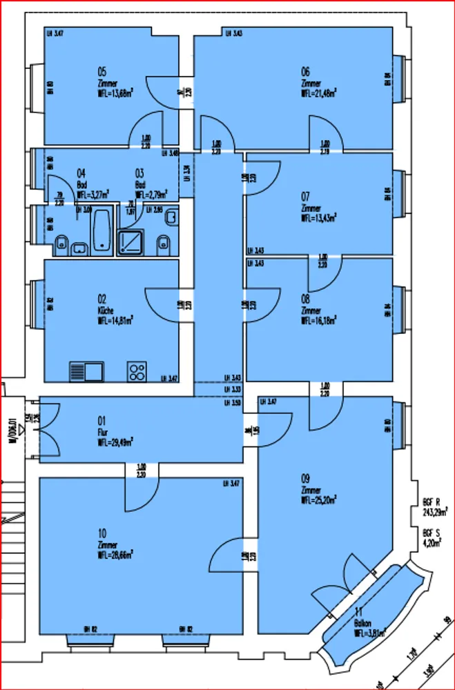 6 Zimmer Wohnung mit 173 m² in Wuppertal – Bild 9