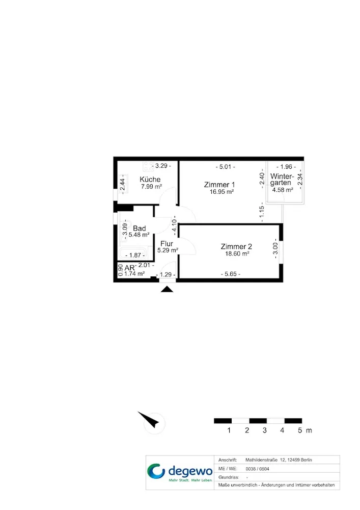 2 Zimmer Wohnung mit 58 m² in Berlin – Bild 2