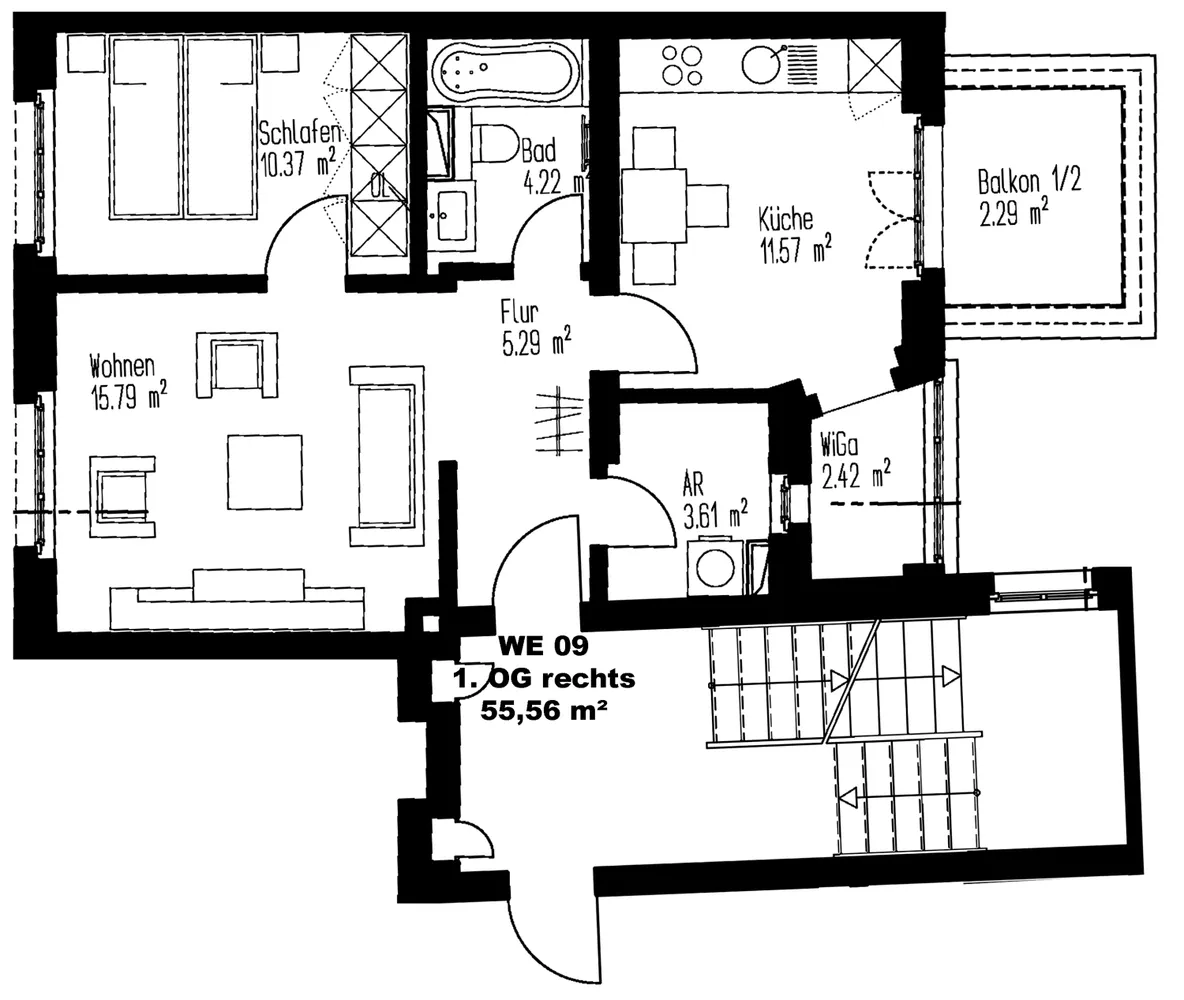 2 Zimmer Wohnung mit 56 m² in Leipzig – Bild 6
