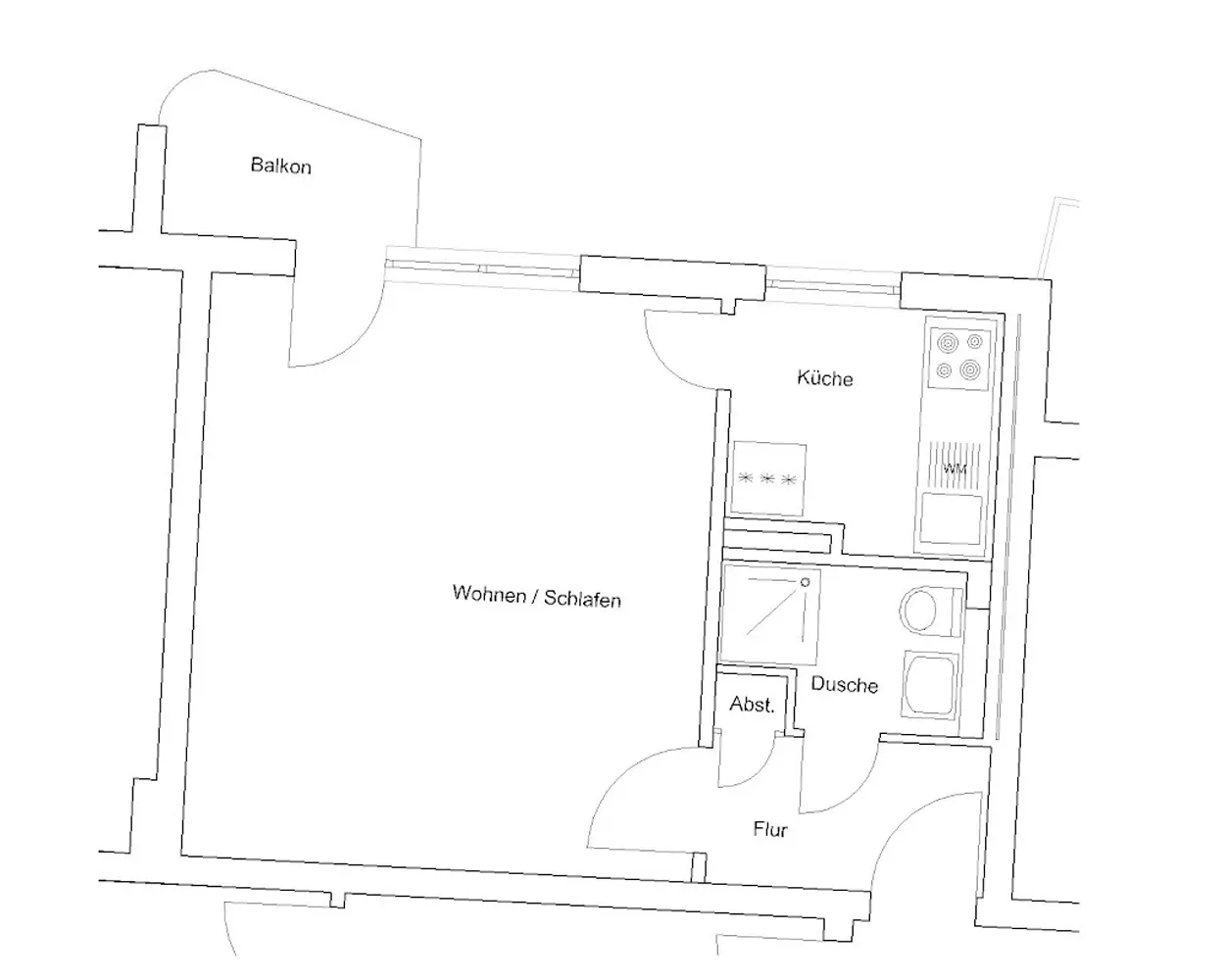 1 Zimmer Wohnung mit 32 m² in Braunschweig – Bild 3