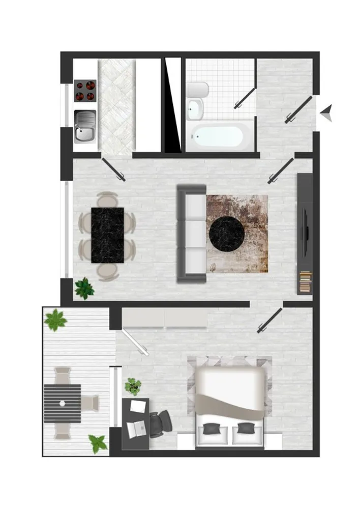 2 Zimmer Wohnung mit 51 m² in Magdeburg – Bild 1