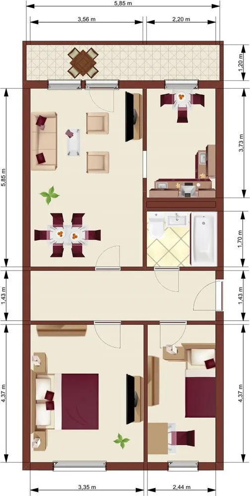 3 Zimmer Wohnung mit 69 m² in Löbau – Bild 1
