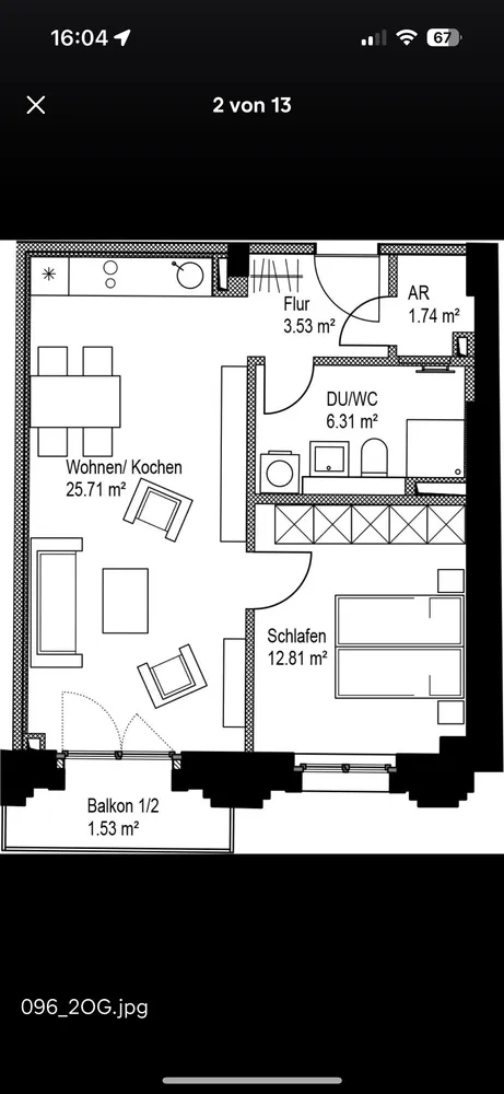 2 Zimmer Wohnung mit 52 m² in Leipzig – Bild 12