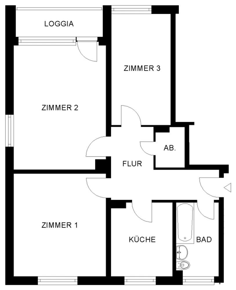 3 Zimmer Wohnung mit 71 m² in Nürnberg – Bild 2
