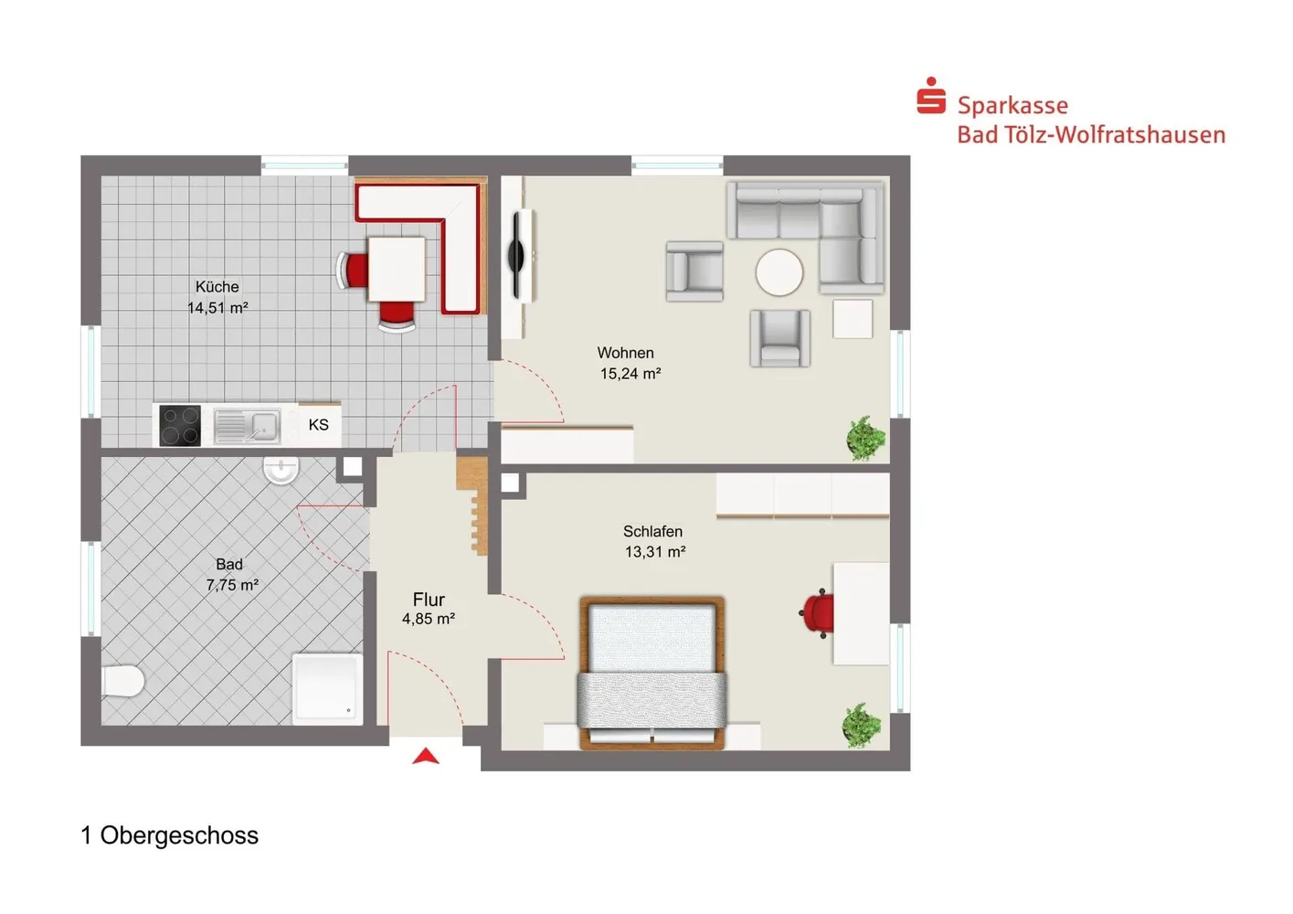 2 Zimmer Wohnung mit 57 m² in München – Bild 9