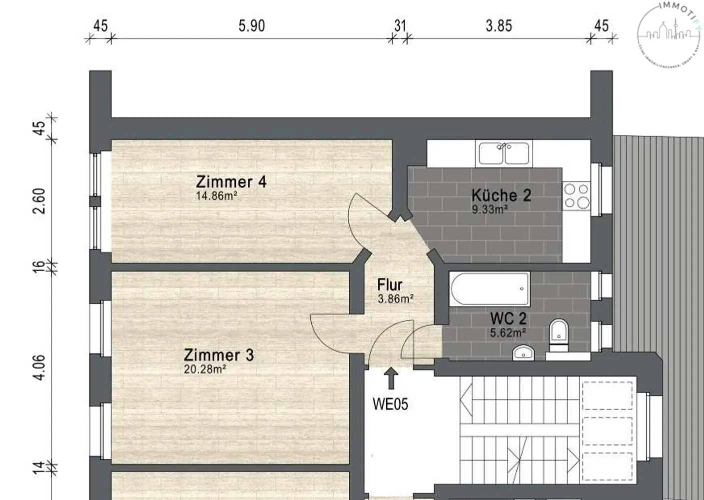 2 Zimmer Wohnung mit 54 m² in Karlsruhe – Bild 8
