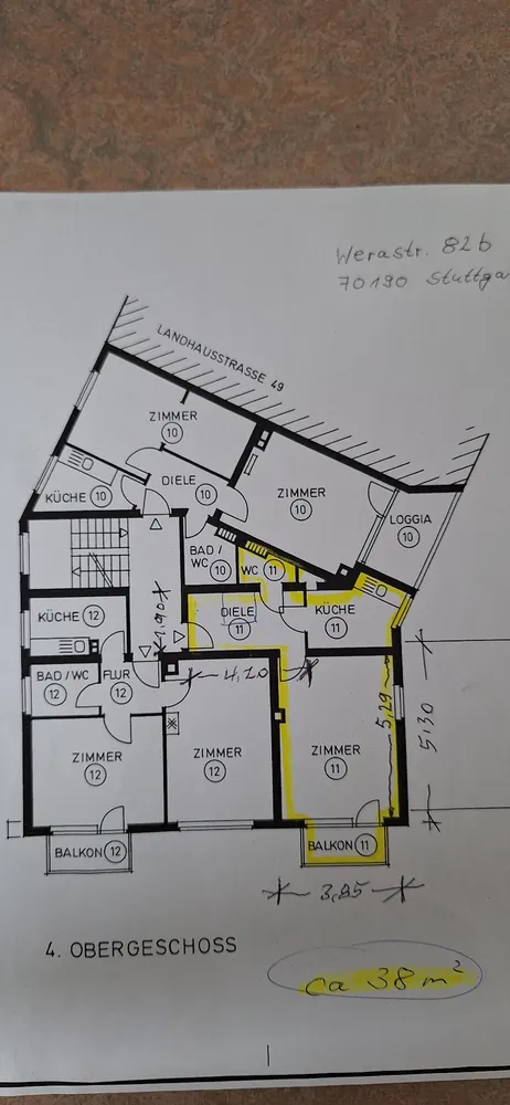 1 Zimmer Wohnung mit 38 m² in Stuttgart – Bild 3