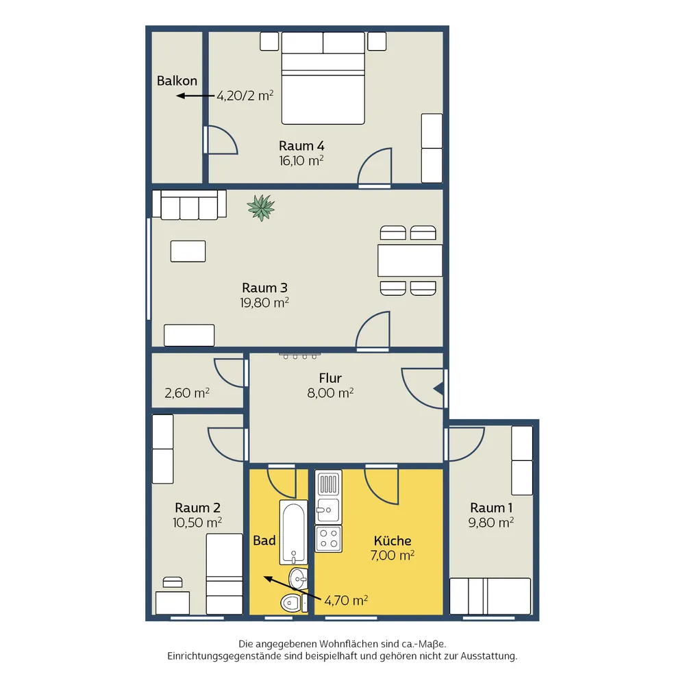 4 Zimmer Wohnung mit 81 m² in Leipzig – Bild 5