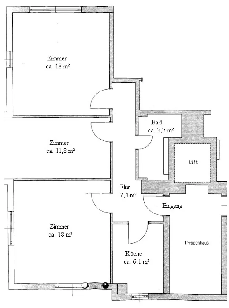 3 Zimmer Wohnung mit 64 m² in Dresden – Bild 3