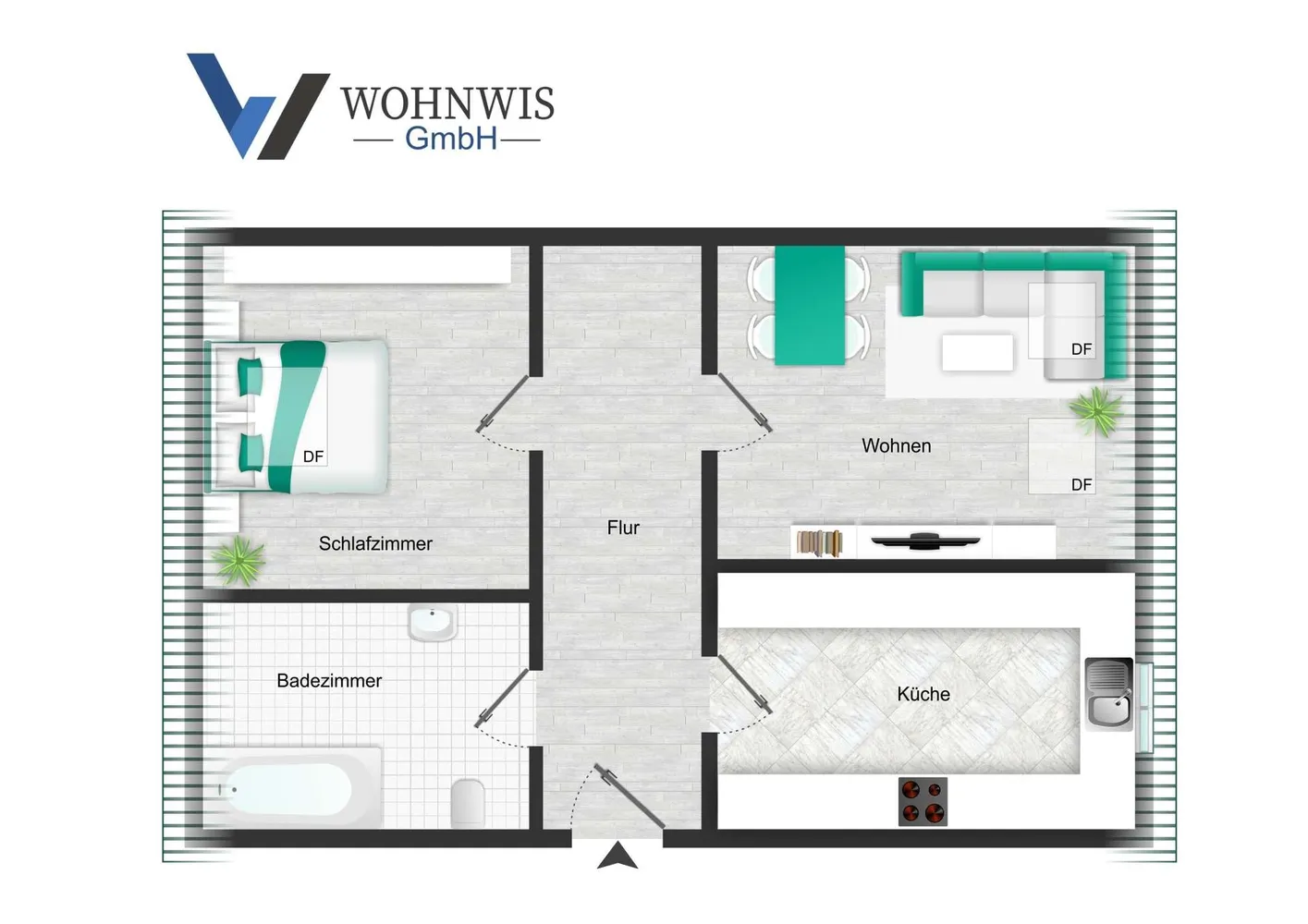 2 Zimmer Wohnung mit 56 m² in Chemnitz – Bild 3