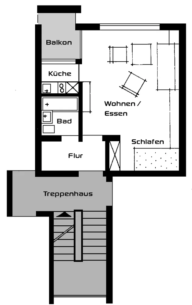 1 Zimmer Wohnung mit 27 m² in Neu-Ulm – Bild 4