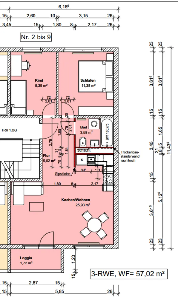 2 Zimmer Wohnung mit 57 m² in Halle (Saale) – Bild 9
