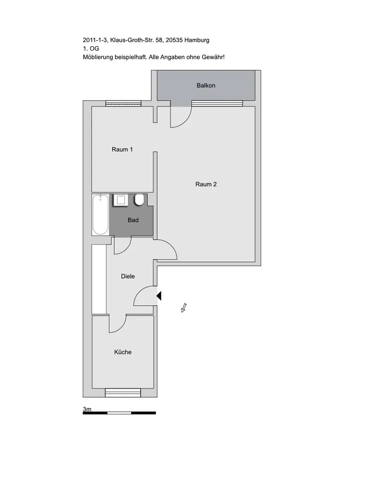 2 Zimmer Wohnung mit 57 m² in Hamburg – Bild 4