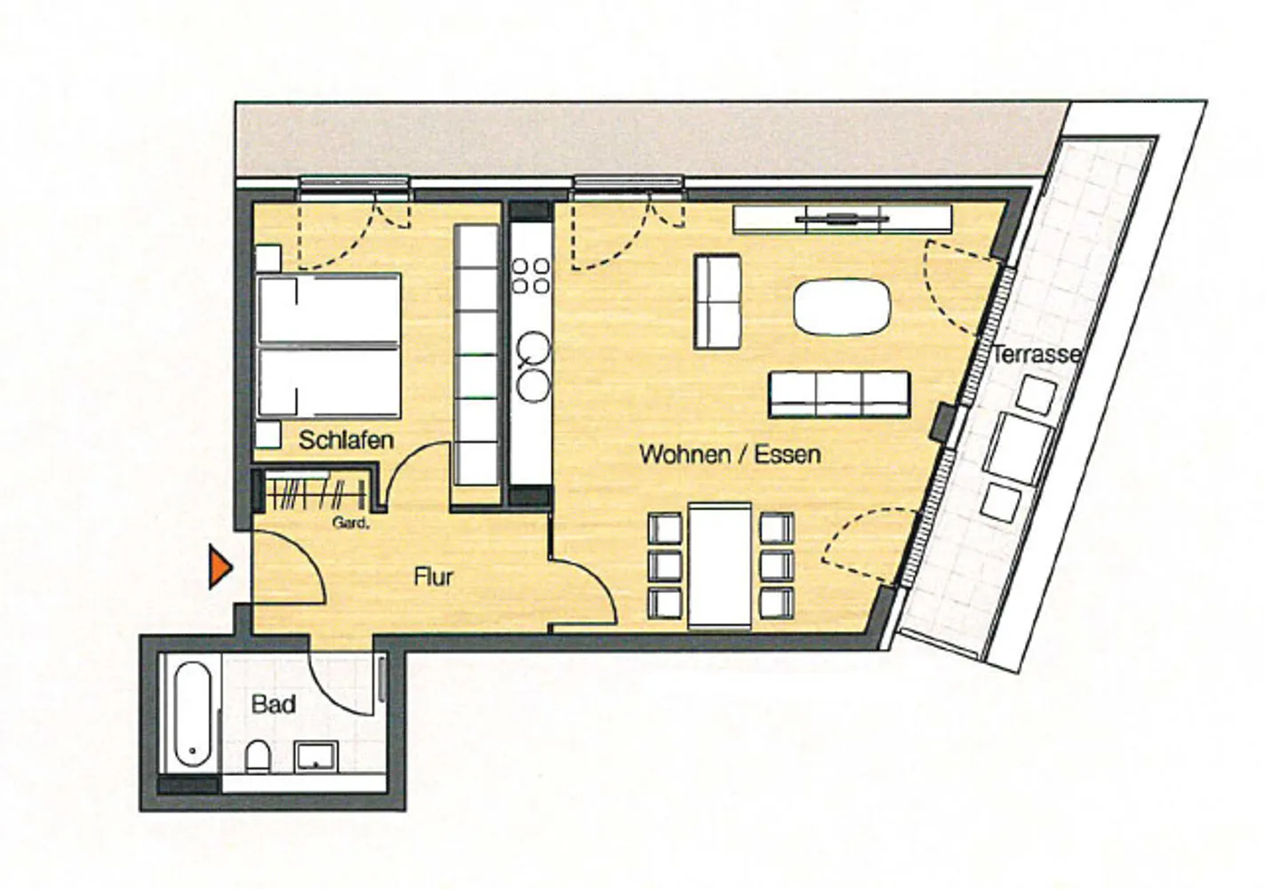 2 room apartment with 66 m² in Düsseldorf – Photo 2