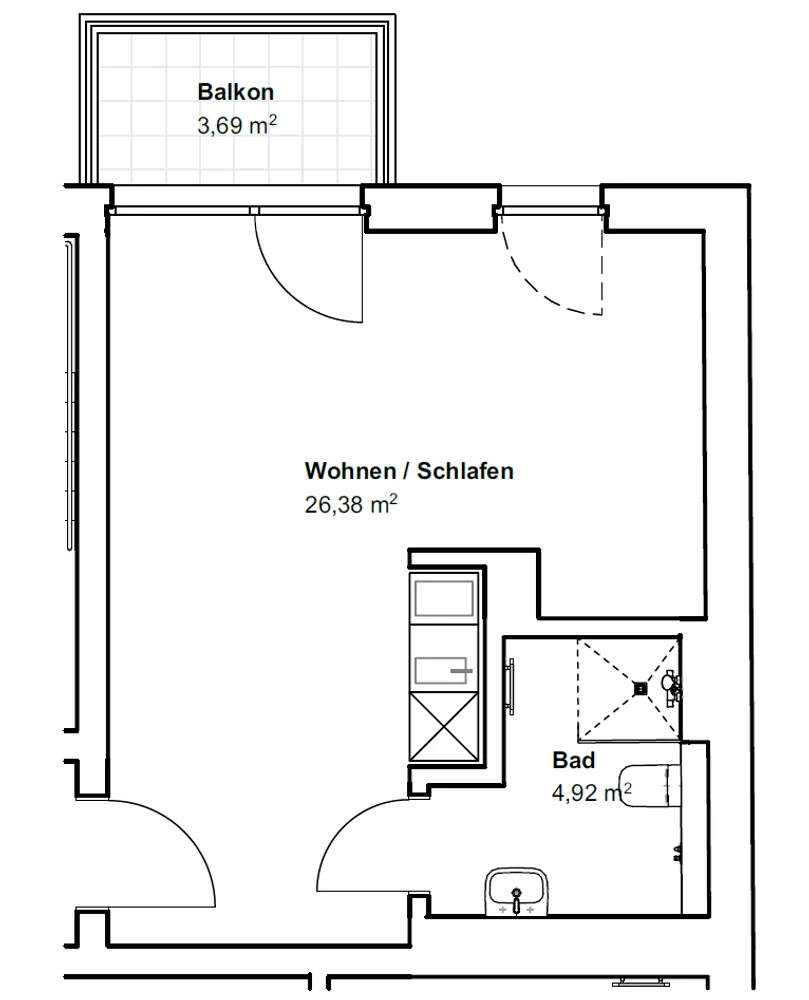 1 Zimmer Wohnung mit 33 m² in Berlin – Bild 9