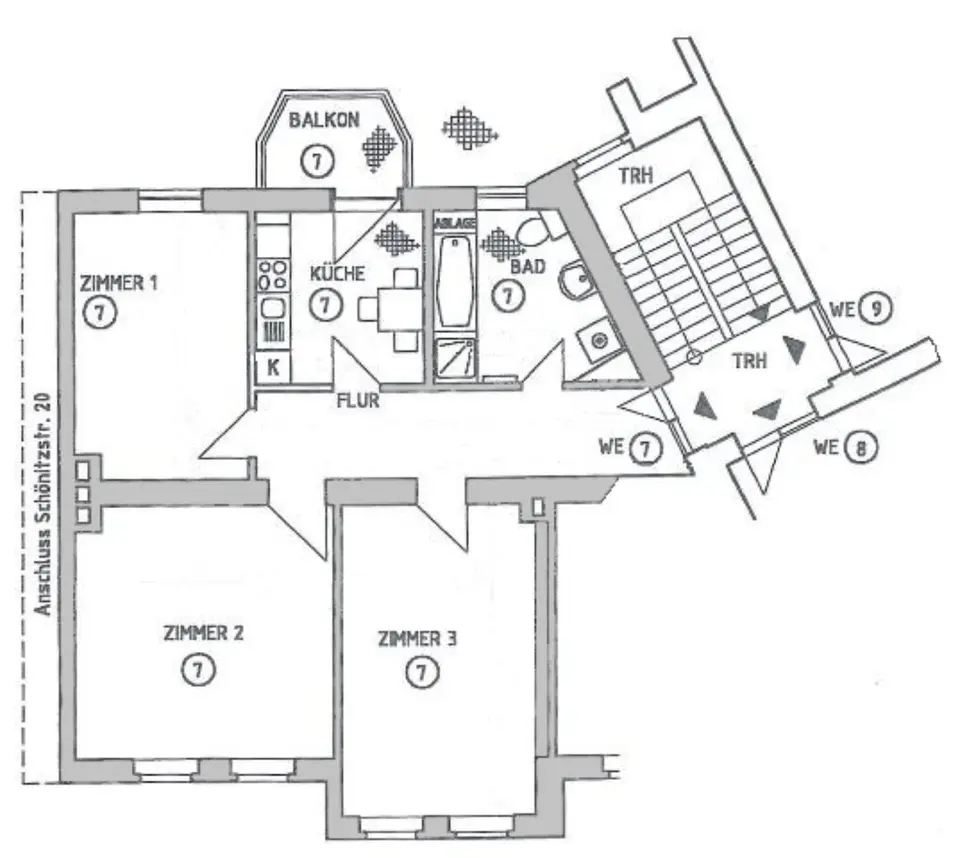 3 Zimmer Wohnung mit 82 m² in Halle (Saale) – Bild 10