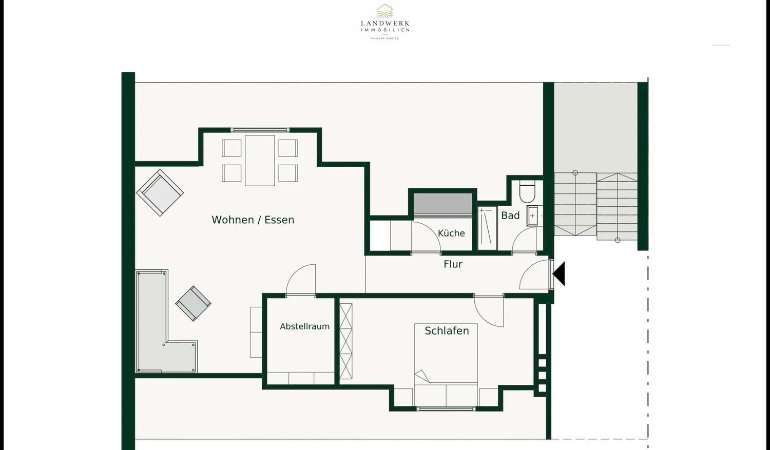 2 room apartment with 52 m² in Rheine – Photo 2
