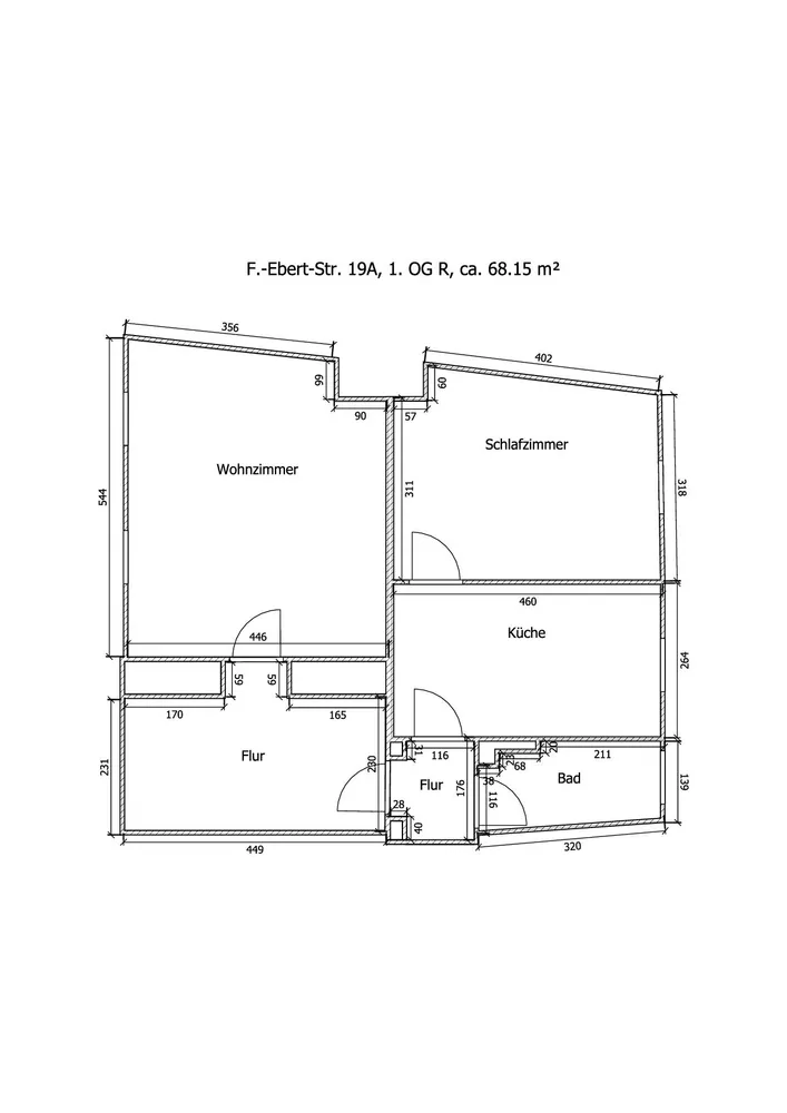 2 Zimmer Wohnung mit 68 m² in Halberstadt – Bild 1
