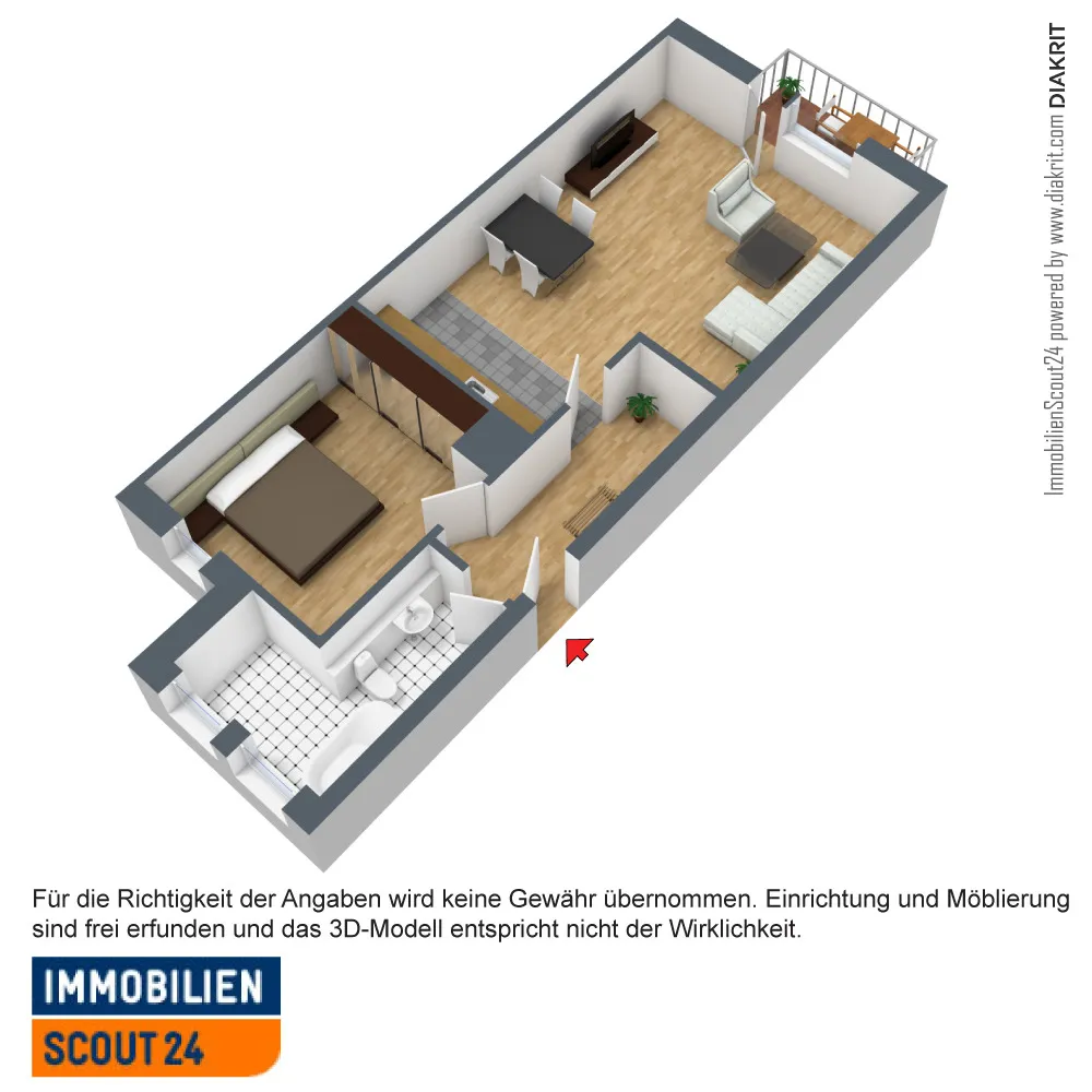 2 room apartment with 62 m² in Eilenburg – Photo 3