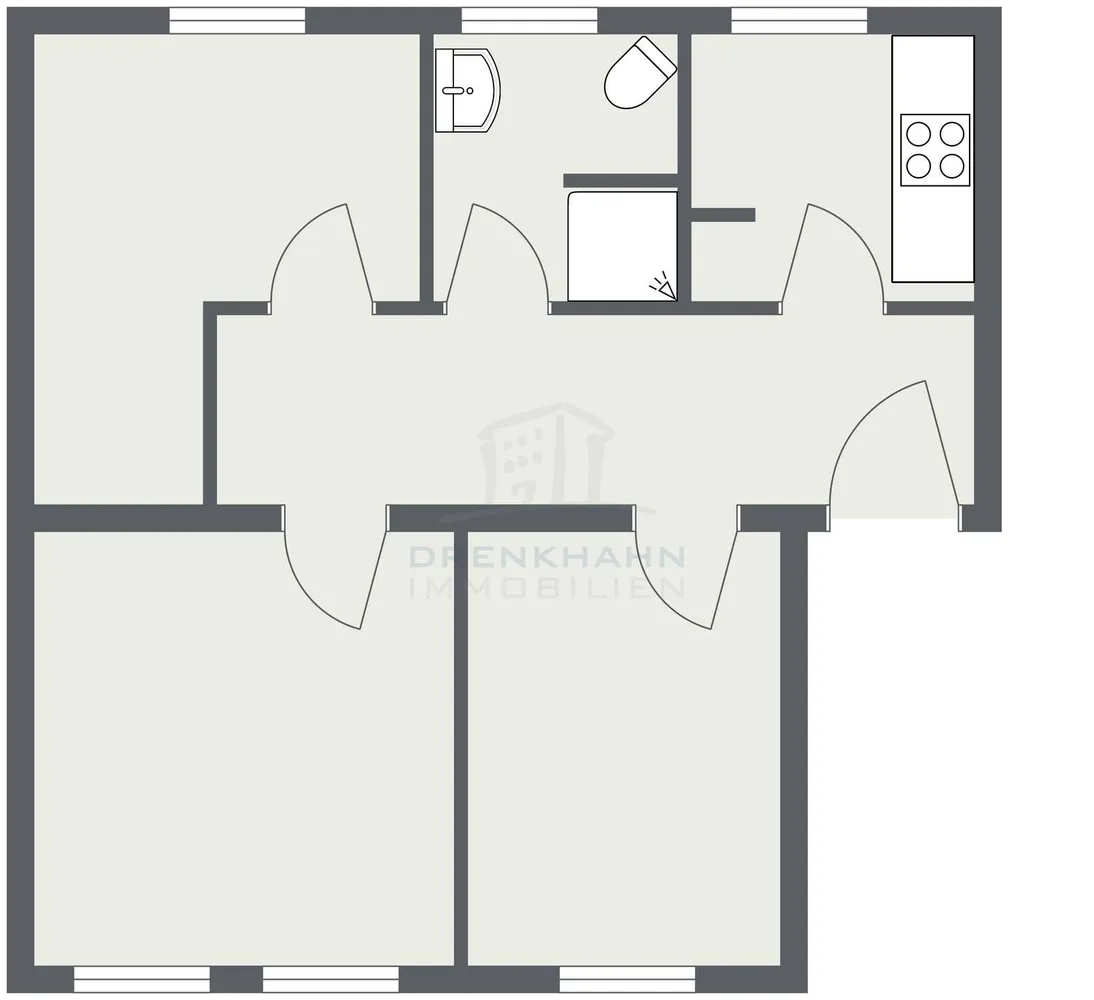 3 Zimmer Wohnung mit 52 m² in Rostock – Bild 11