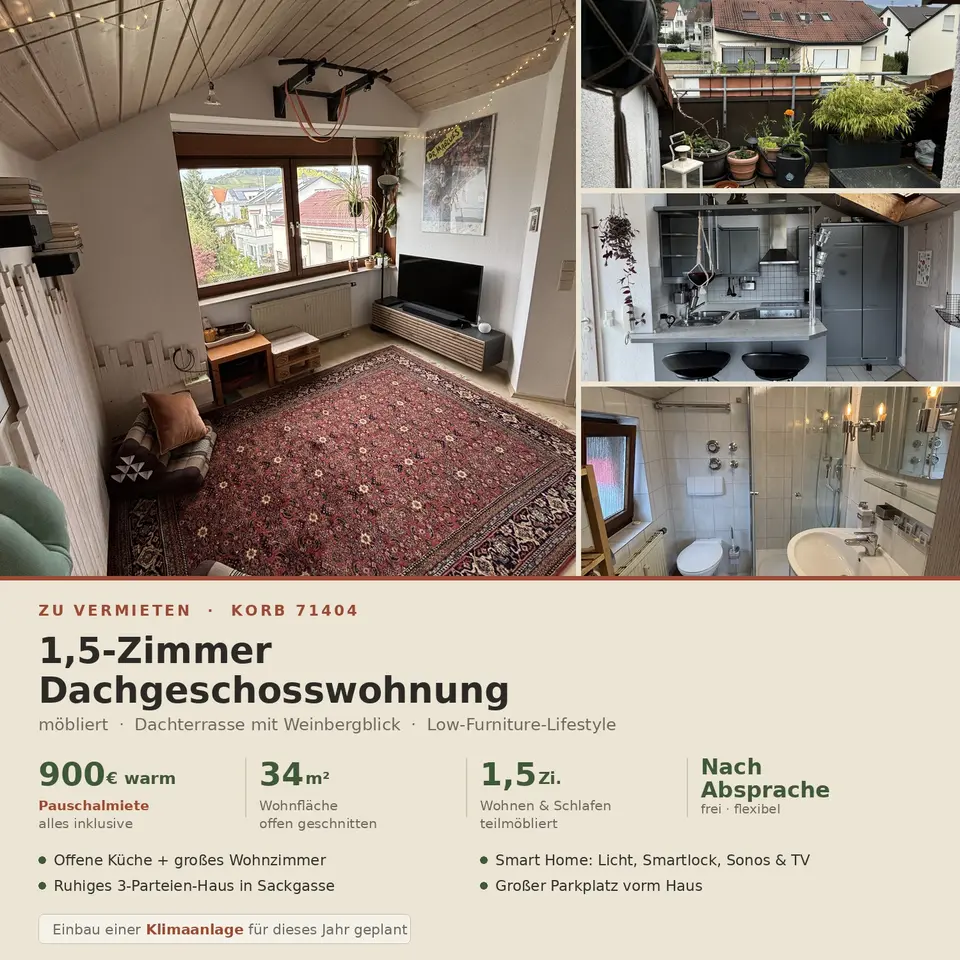 2 Zimmer Wohnung mit 35 m² in Waiblingen – Bild 8
