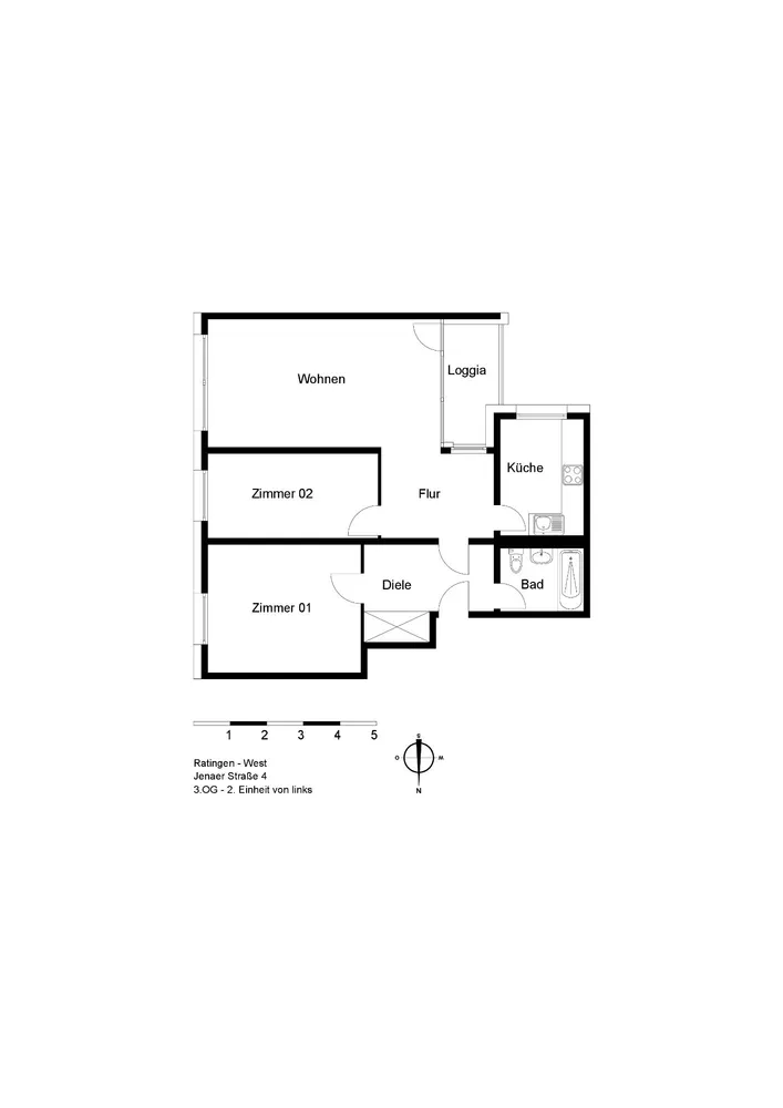 3 room apartment with 76 m² in Ratingen – Photo 1