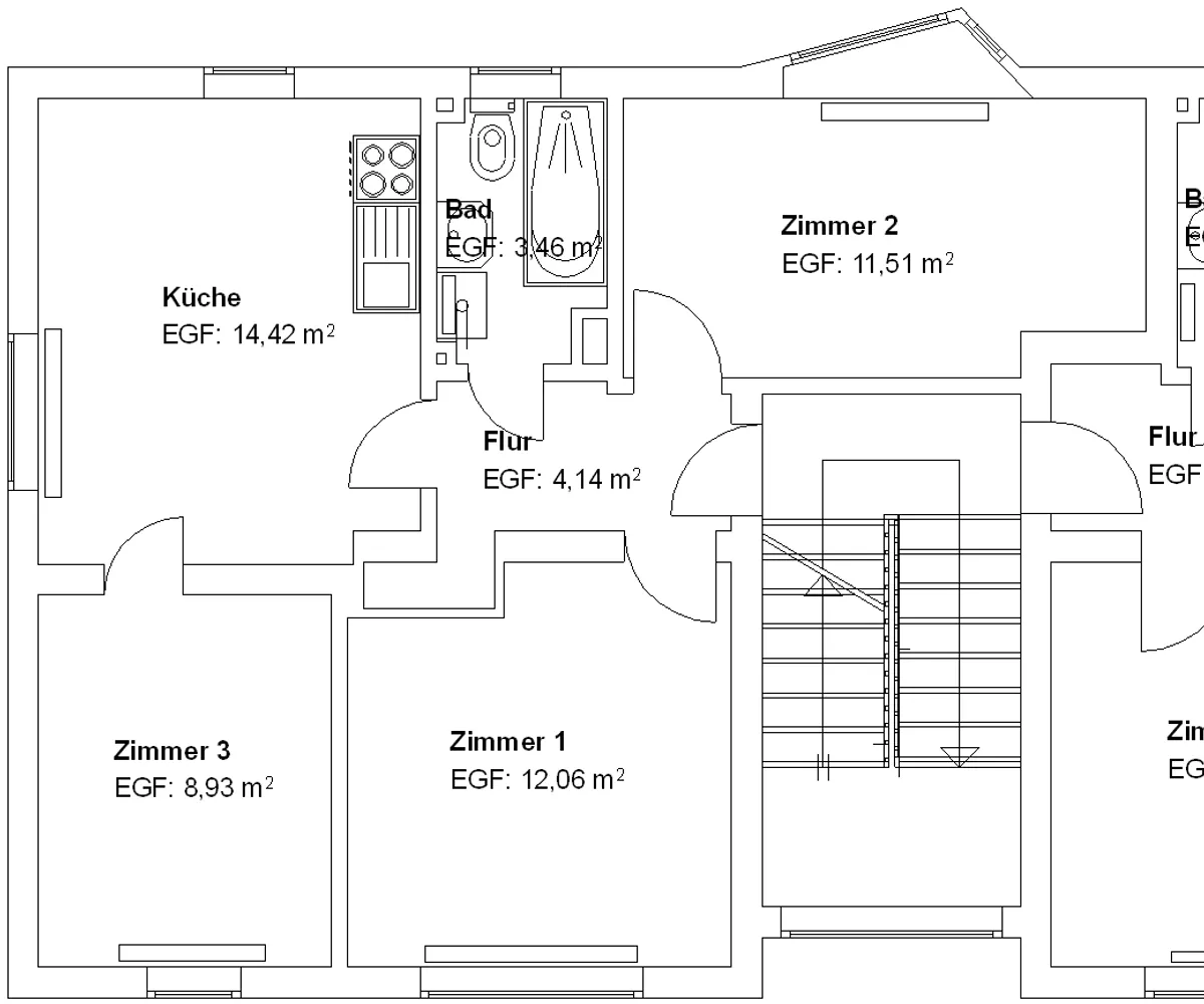 3 Zimmer Wohnung mit 55 m² in Kassel – Bild 2
