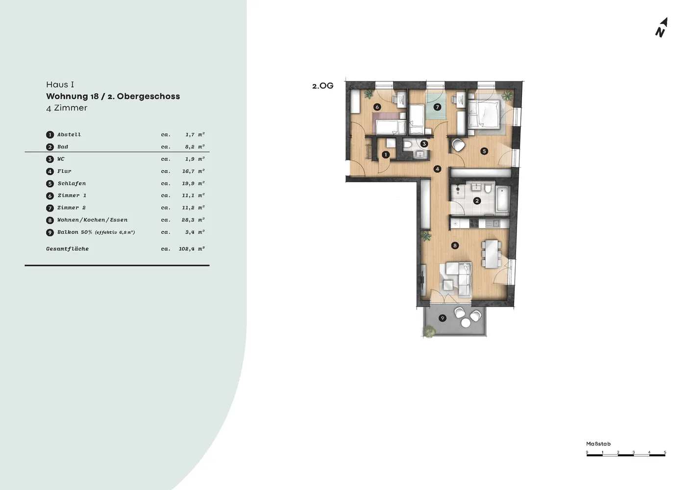 4 Zimmer Wohnung mit 102 m² in Lübeck – Bild 11