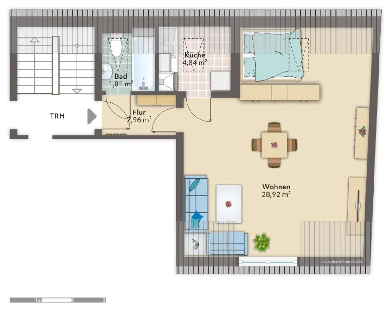 1 Zimmer Wohnung mit 39 m² in Bremen – Bild 6