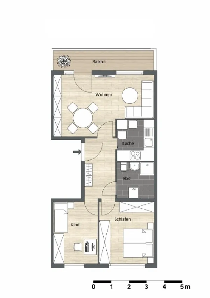 3 Zimmer Wohnung mit 59 m² in Dessau-Roßlau – Bild 3