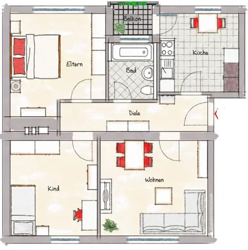 3 Zimmer Wohnung mit 70 m² in Trier – Bild 5