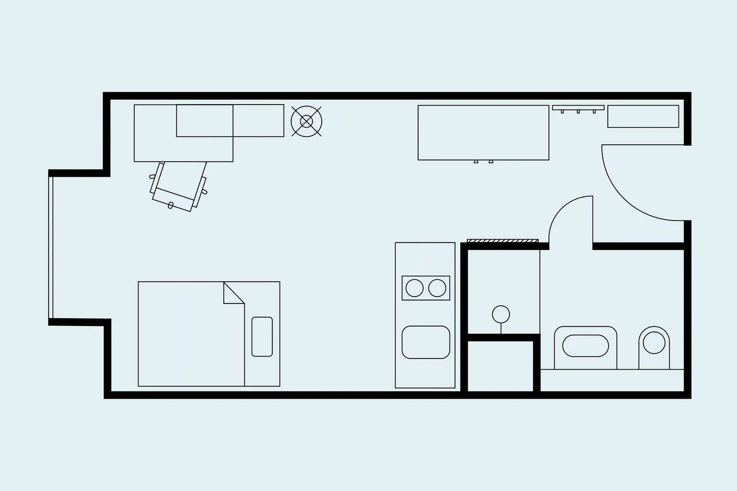 1 Zimmer Wohnung mit 21 m² in Hamburg – Bild 5
