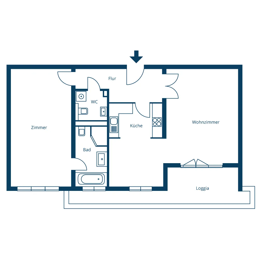 2 Zimmer Wohnung mit 91 m² in Berlin – Bild 2