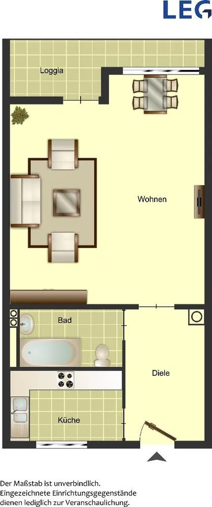 1 room apartment with 45 m² in Monheim am Rhein – Photo 1