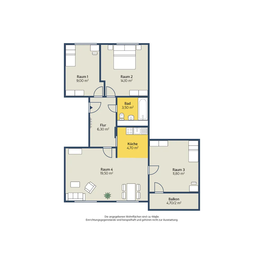 4 Zimmer Wohnung mit 70 m² in Leipzig – Bild 8