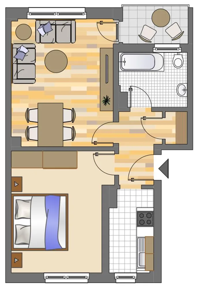 2 Zimmer Wohnung mit 43 m² in Dortmund – Bild 2