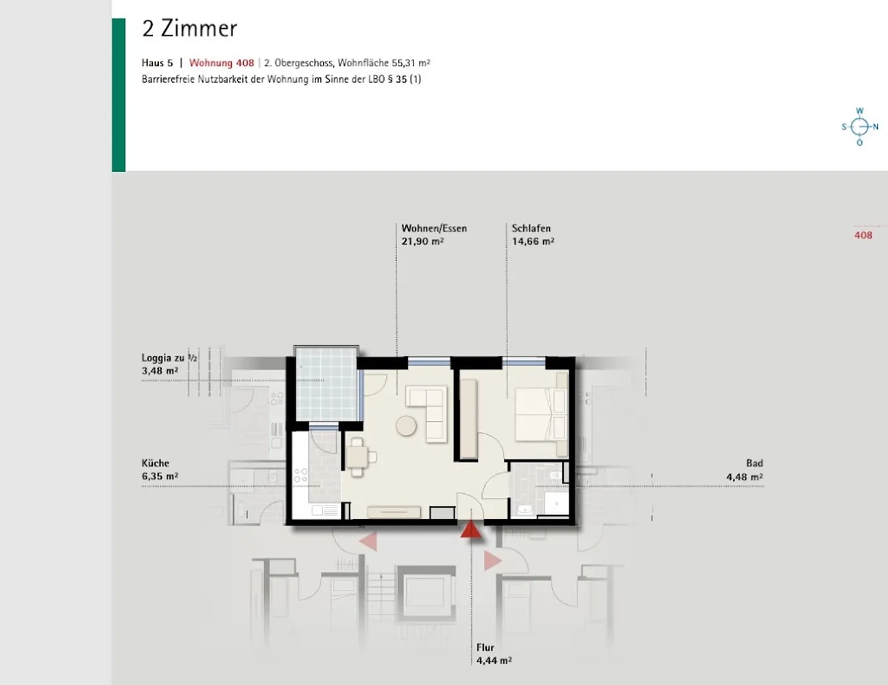2 Zimmer Wohnung mit 55 m² in Stuttgart – Bild 8