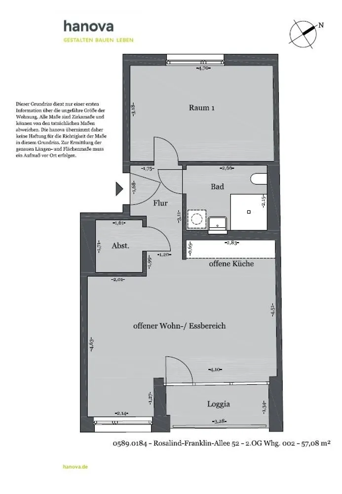 2 Zimmer Wohnung mit 57 m² in Hannover – Bild 4