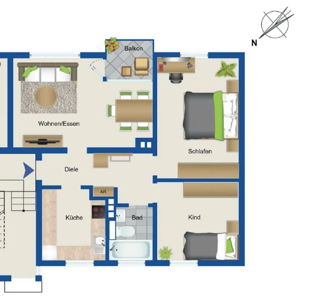 3 Zimmer Wohnung mit 70 m² in Essen – Bild 3