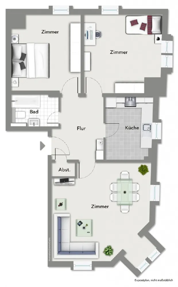 3 Zimmer Wohnung mit 80 m² in Pirna – Bild 2