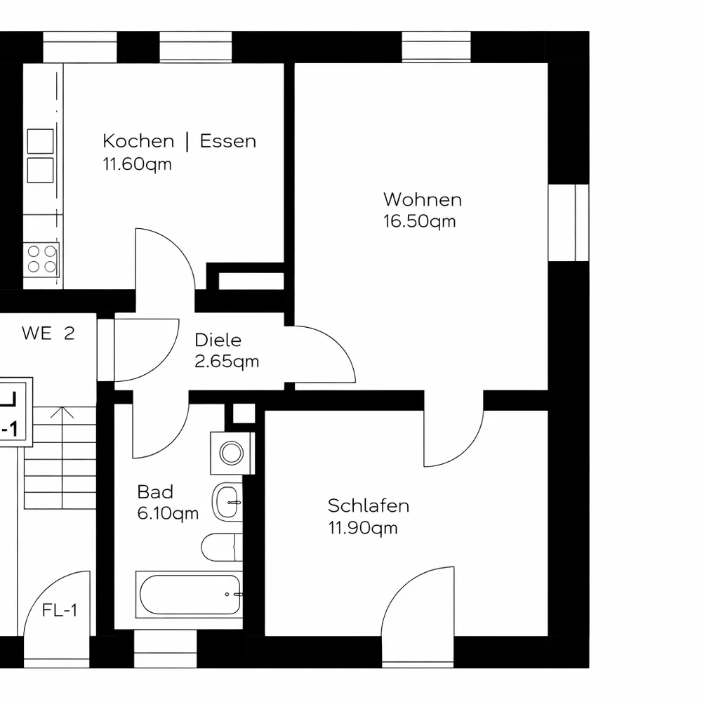 2 room apartment with 50 m² in Augsburg – Photo 10