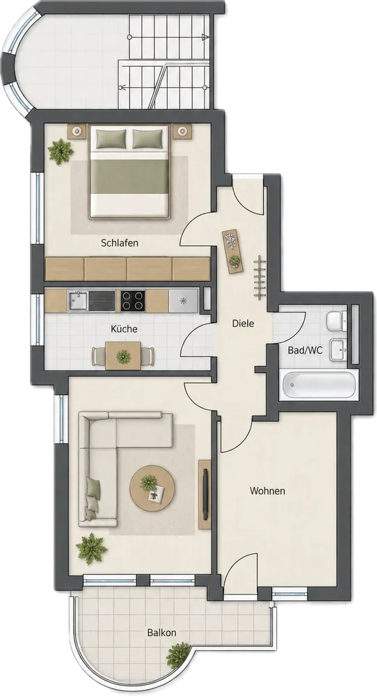 3 Zimmer Wohnung mit 53 m² in Leipzig – Bild 9