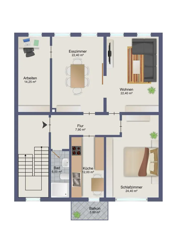 4 Zimmer Wohnung mit 110 m² in Hannover – Bild 11