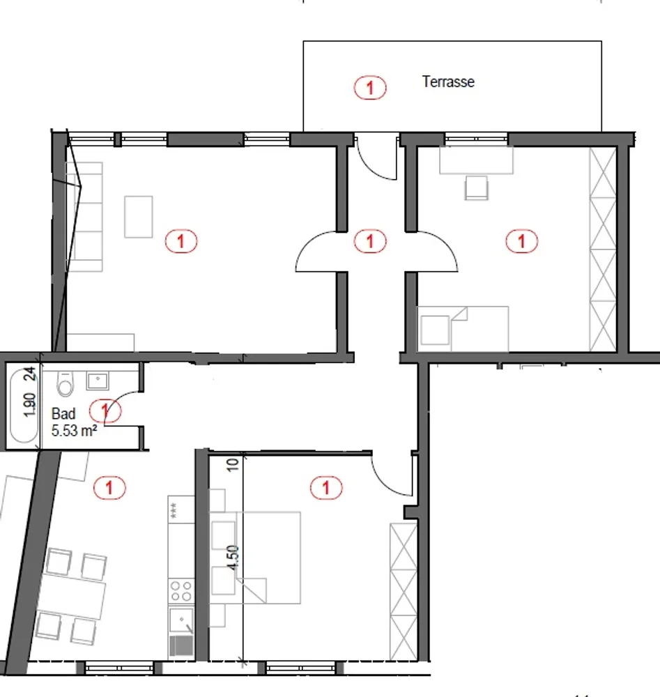 3 Zimmer Wohnung mit 108 m² in Ludwigshafen am Rhein – Bild 1